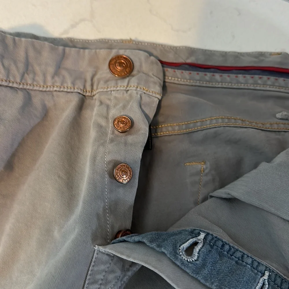 TRUE RELIGION Rocco‎ Tailored overdye Twill pants / jeans Gray Size 38